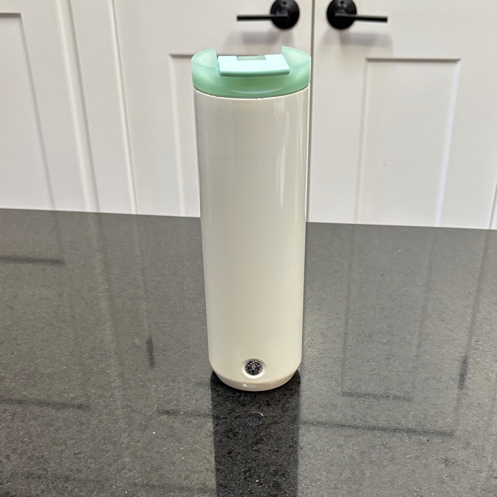 Starbucks White/cream and Mint 16oz Travel Tumbler